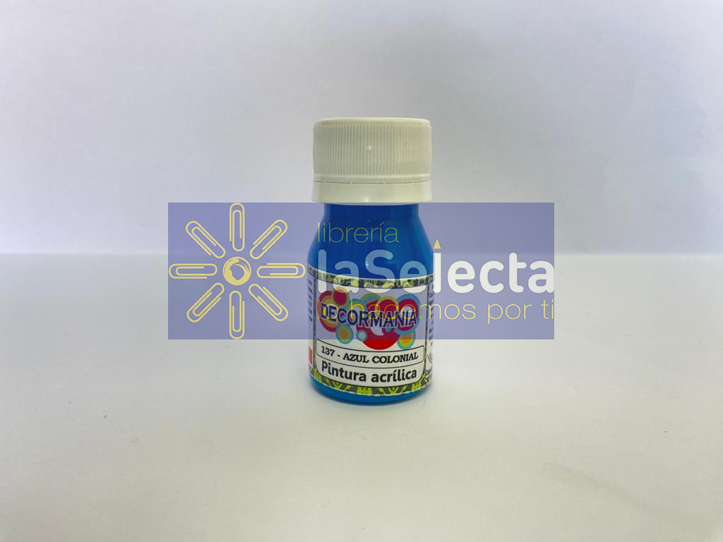 PINTURA ACRILICA 40 ML AZUL COLONIAL 137 DECORMANIA